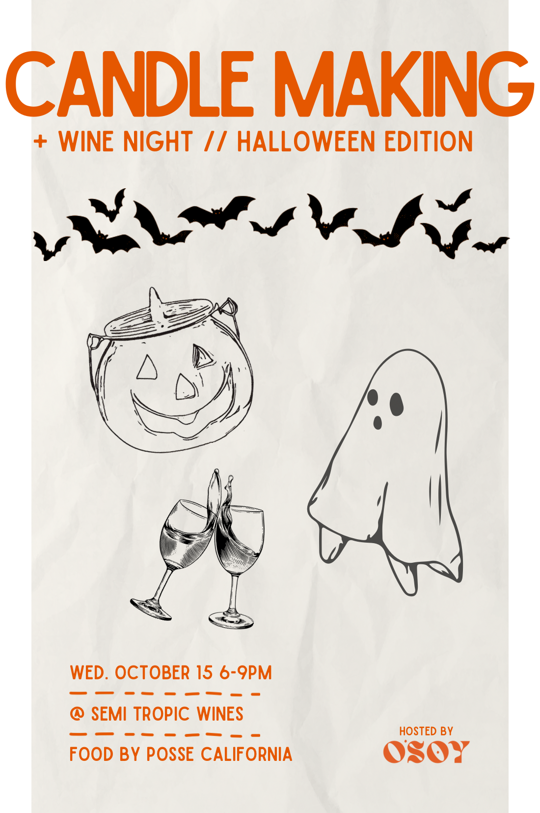 **SOLD OUT** October Candle Making Workshop & Wine Night @ SEMI TROPIC WINES