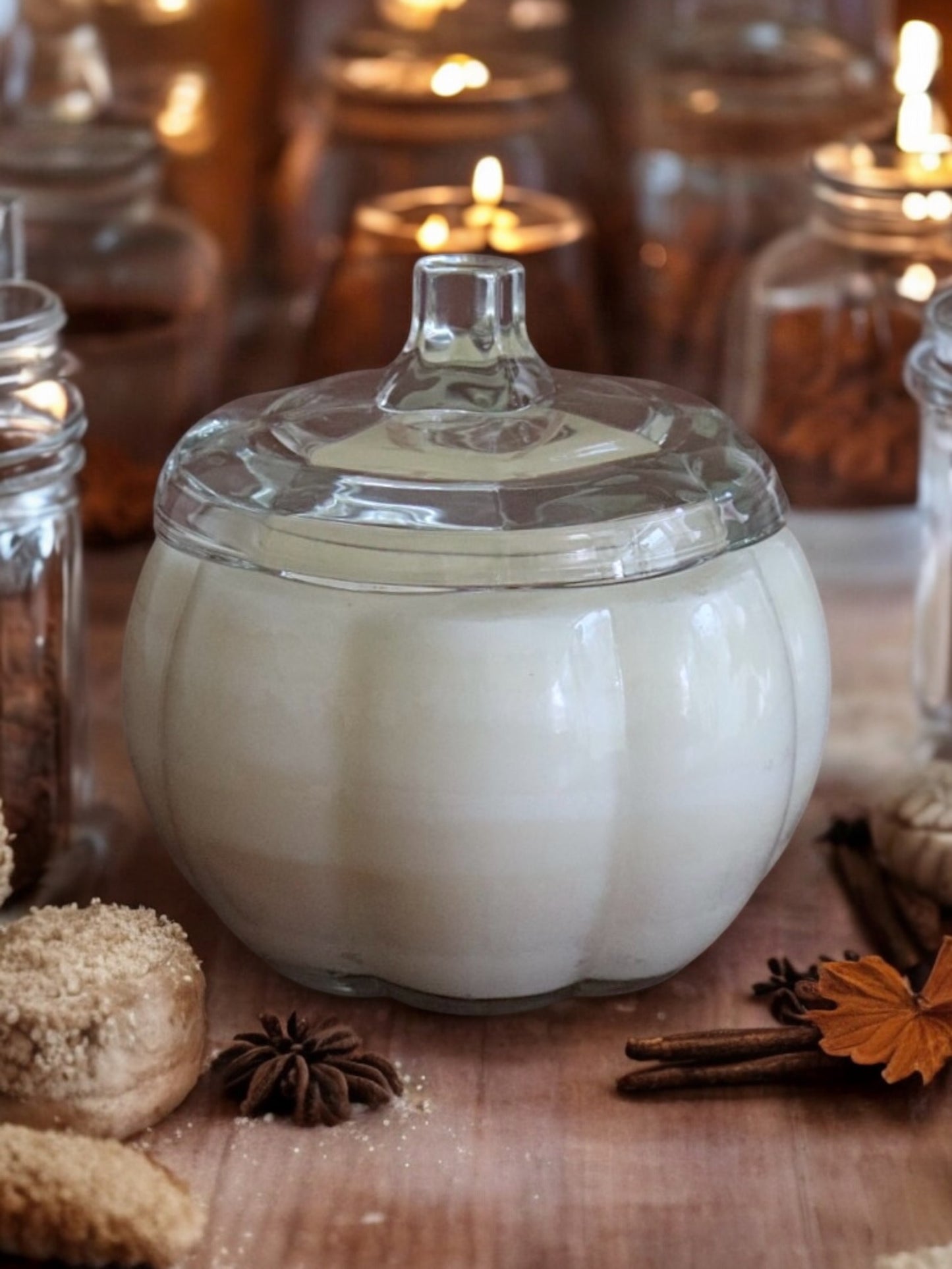 Pumpkin Decor Candle- Large 15oz Soy Candle