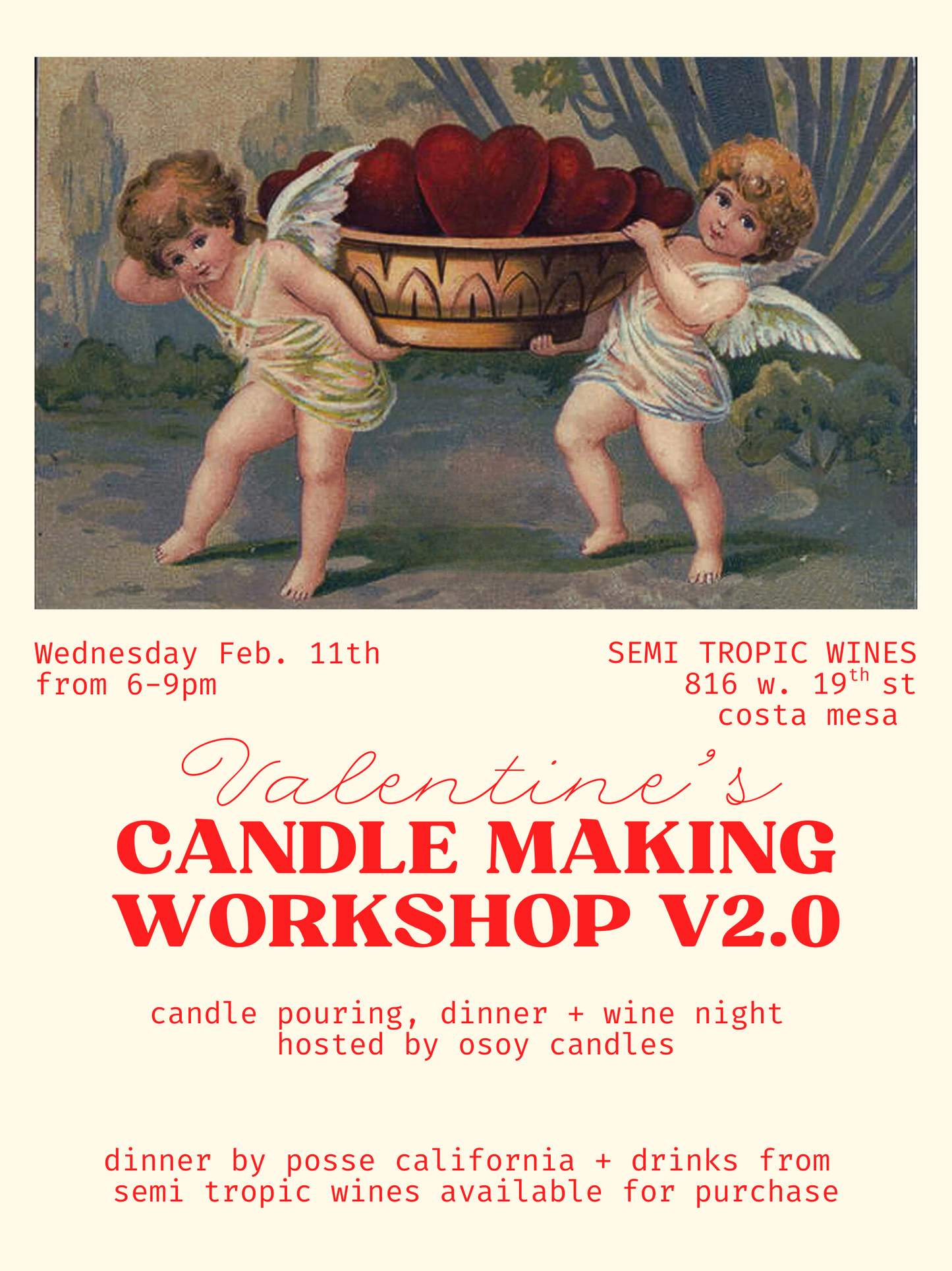 Valentine's v2.0 Candle Making Workshop & Wine Night @ SEMI TROPIC WINES