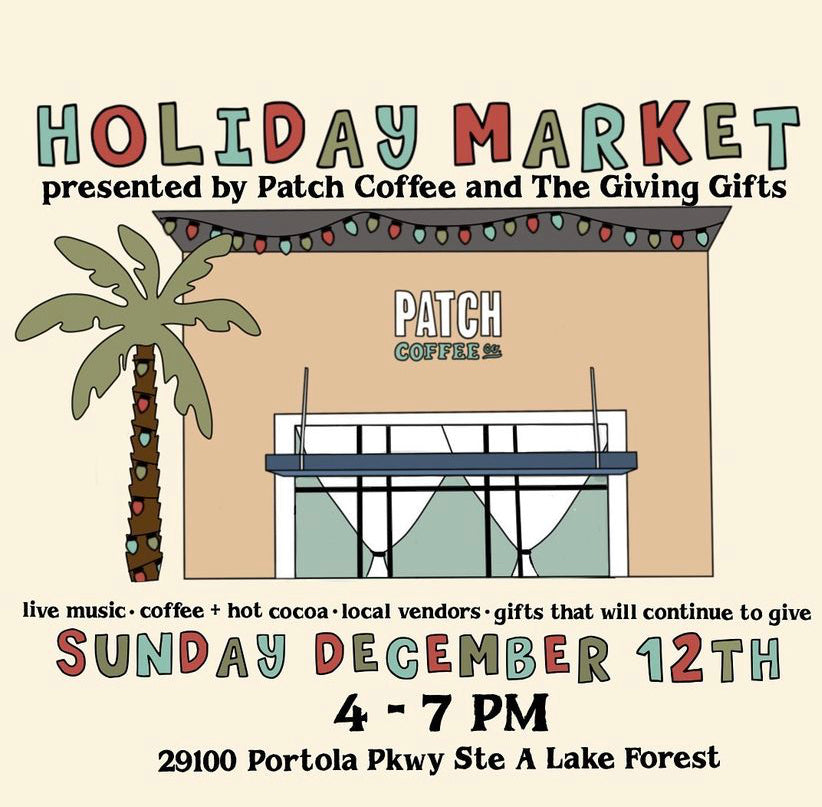 Sun. December 12th O'Soy Holiday Pop Up in Lake Forest, CA