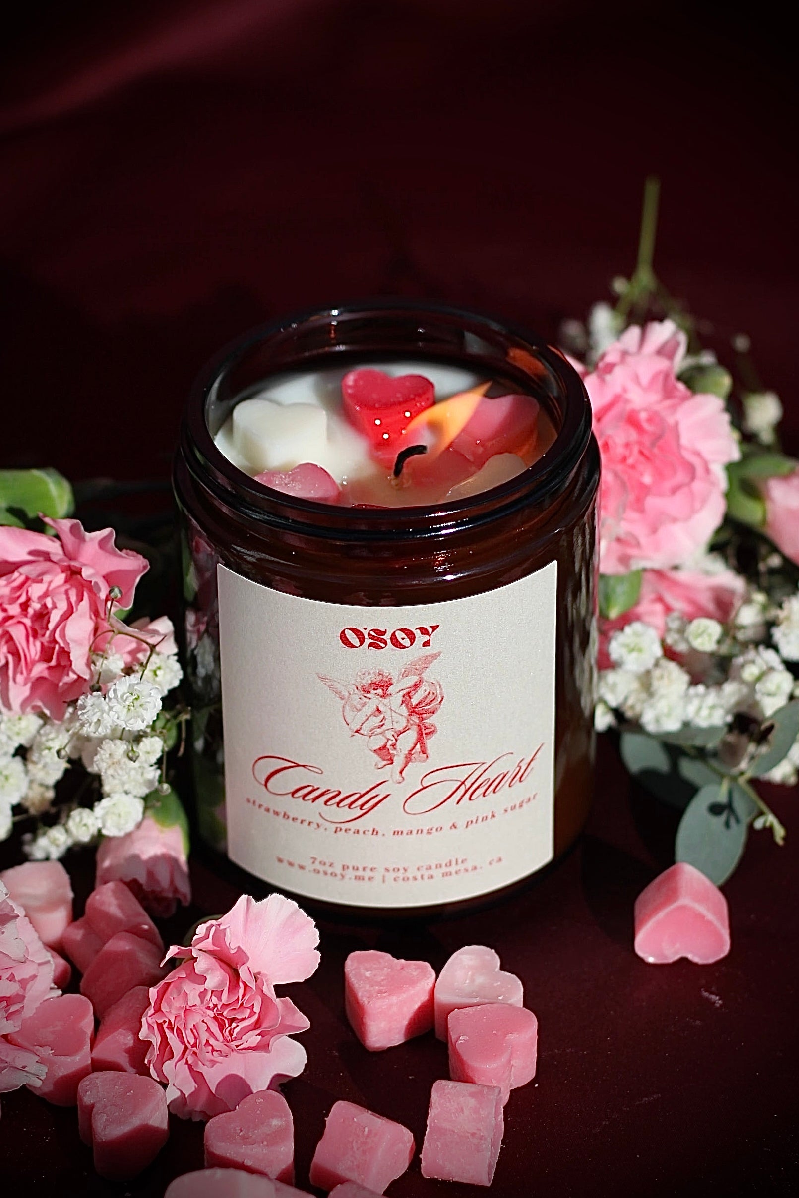 Candy Heart Candle- 7oz Soy Candle