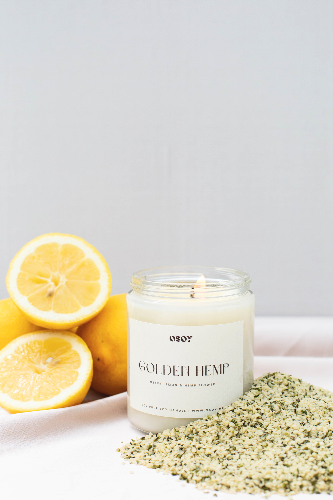 Golden Hemp- 7oz Soy Candle