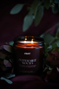 Peppermint Mocha- Large 14oz Soy Candle